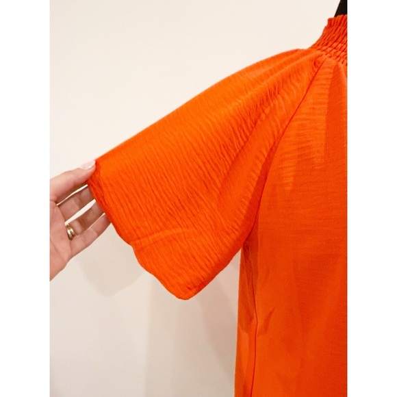 THML Orange Short Sleeve Top with Blue Stripe - Picture 6 of 8